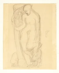 Esquisse pour "Le Seigneur insuffle la vie à Ève"