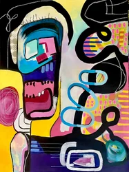 Figure abstraite colorée