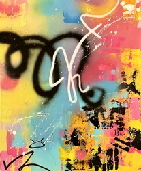 Graffitis abstraits colorés