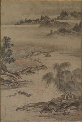 Agriculture et élevage de buffles en été