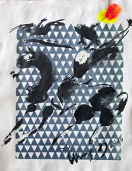 Motif abstrait dynamique