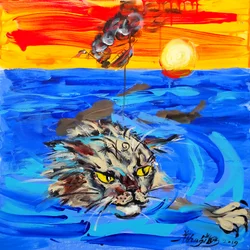 Fierce Cat : Coucher de soleil sur l