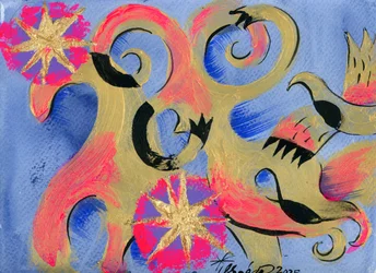 Volants dorés : Oiseaux fantastiques