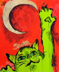 Chat vert, Lune rouge