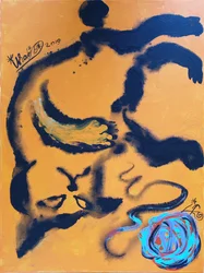Chat abstrait et espiègle