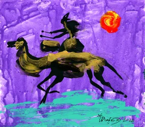 Le batteur au chameau violet