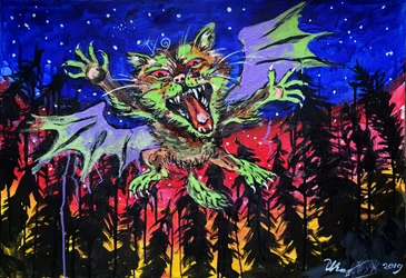 Le monstre rugissant de la forêt