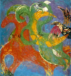 Animaux abstraits aux couleurs vives