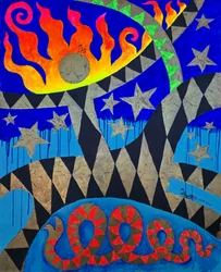 Serpent de feu flamboyant