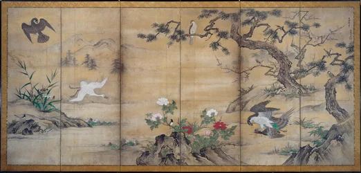 Oiseaux, arbres et fleurs, fin des années 1500