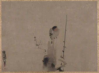 Oiseau sur un prunier