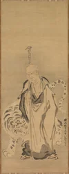 Un sage avec un tigre, 17ème siècle