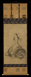 Monju Bosatsu (encre et couleur sur papier)