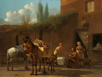 Muletiers à une auberge