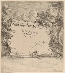 Page de titre avec fontaine