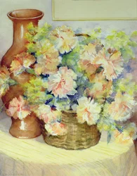 Fleurs dans un panier