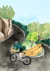 Randonnée à vélo en montagne