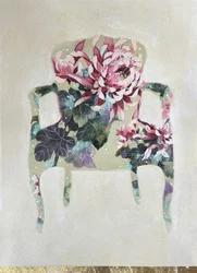 Fauteuil floral élégant