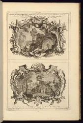 Design pour deux cartouches, 1745