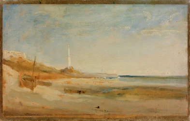 Bateaux et phare près de Gênes