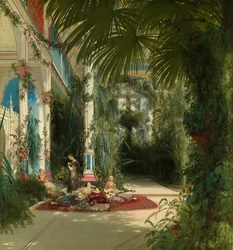 Intérieur de la maison des palmiers sur l