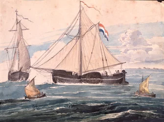 Canonnière près de Helvoet, Pays-Bas