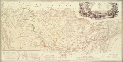 Carte pour Illustrer la Route du Prince Maximilian de Wied à l