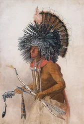 Pehriska-Ruhpa, Guerrier Hidatsa, en Costume de la Danse du Chien