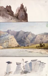 Formations rocheuses sur le Missouri supérieur