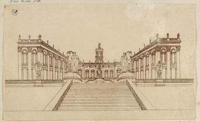 Vue de la place du Capitole à Rome