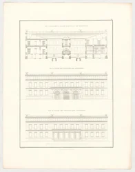 Vues du château de Krzescowice, feuille 51 de la série « Recueil de projets architecturaux »