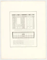 Vues du château de Krzescowice, feuille 52 de la série « Recueil de projets architecturaux »