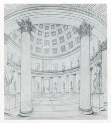 Berlin. Ancien Musée au Lustgarten. Vue de la rotonde