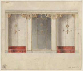Berlin, Wilhelmstraße 102. Palais du prince Albert de Prusse, projet pour la salle de marbre