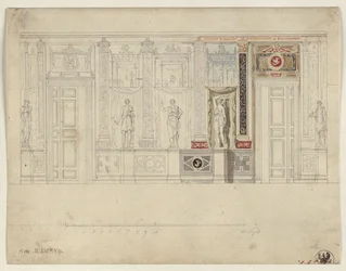 Berlin, Wilhelmstraße 102. Palais du prince Albrecht de Prusse, projet pour la salle à manger ovale