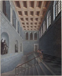 Köstritz. Château. Vue de la cage d