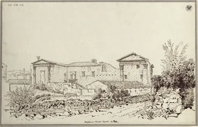 «Vue arrière du temple d