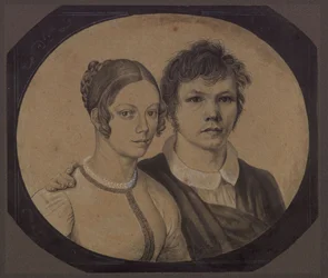 Autoportrait de Karl Friedrich Schinkel avec Susanne Schinkel, née Berger
