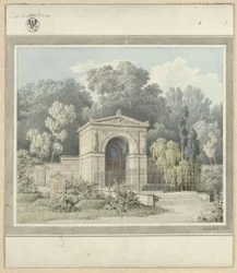 Zeitz. Projet pour le monument funéraire de Johann Friedrich Delbrück. Vue