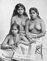 Trois filles tamoules du Deccan, 1902