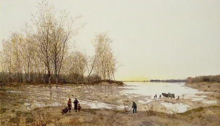 Paysage boisé inondé, c.1875-80