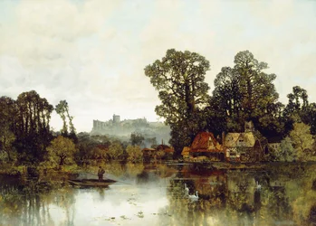 La rivière Thames avec vue sur le château de Windsor