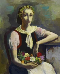 fille aux fleurs