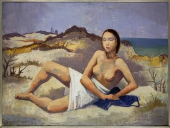 Fille dans les dunes