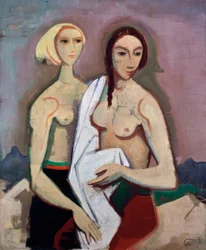 Deux filles sur une colline