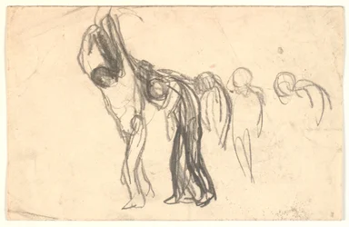 Esquisse de composition : des gens portant un mort ?