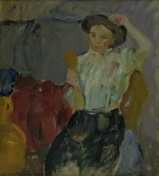 Dame avec un miroir à main