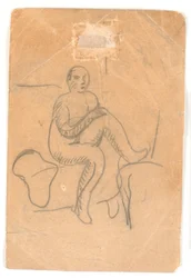 Femme nue assise