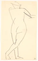 Modèle debout, vu de dos