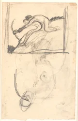 Esquisse pour le tableau "Høder et Loke", également (à l